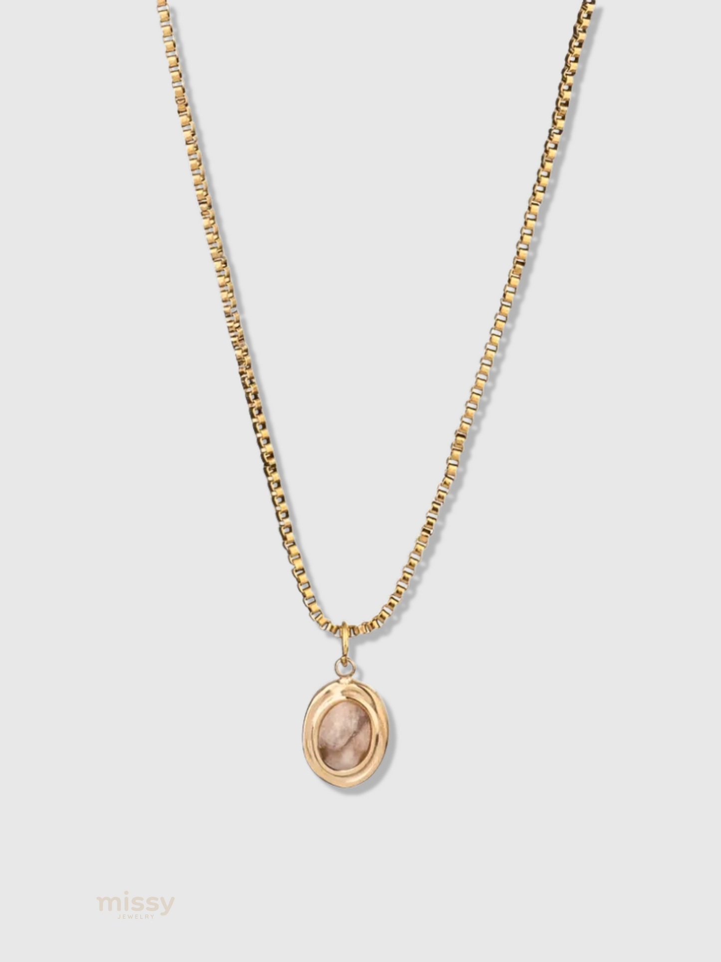 Rue Natural Stone Pendant Necklace