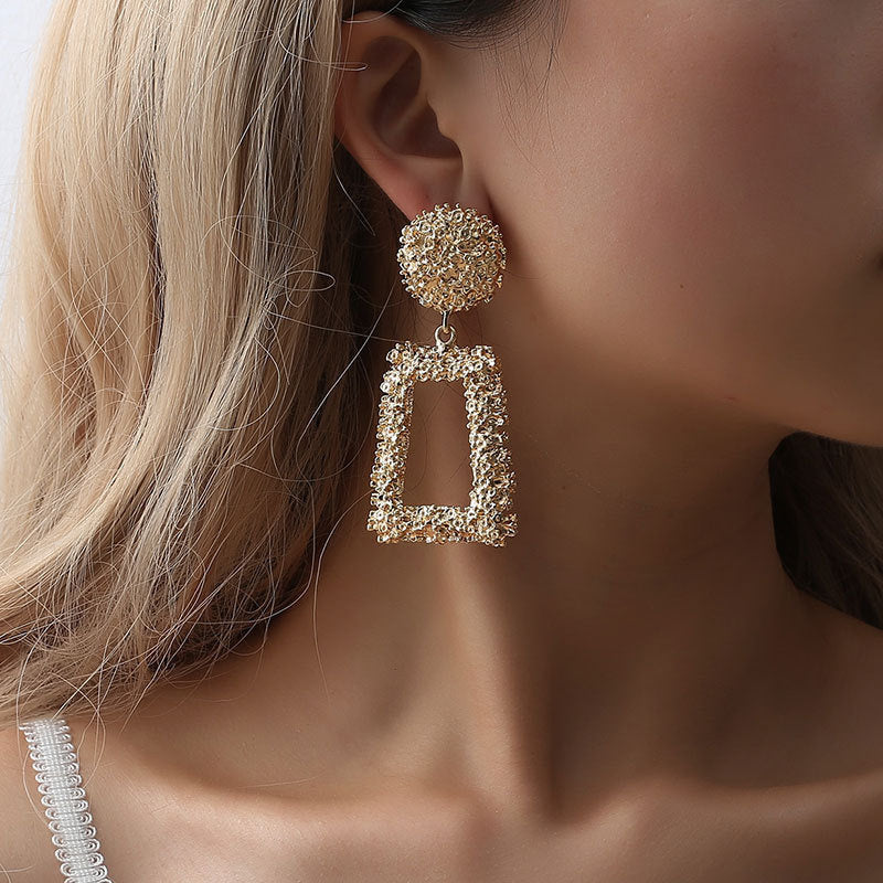 Daily Party Simplicity Patchwork Earrings