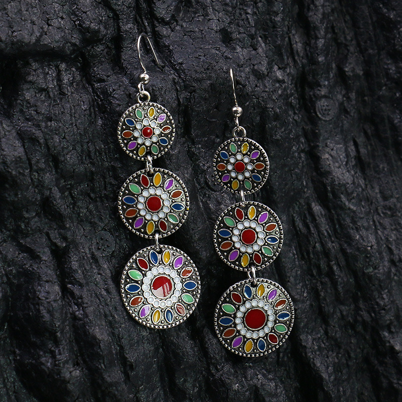 Geometric Patchwork Earrings