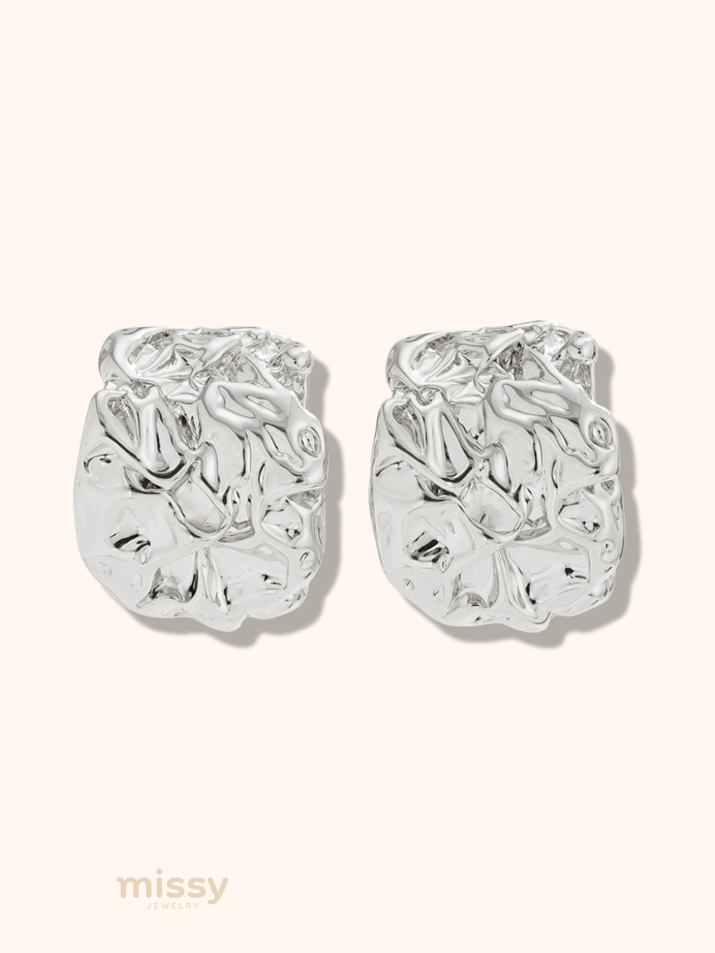 Vaani Pleated C-hoop Earrings