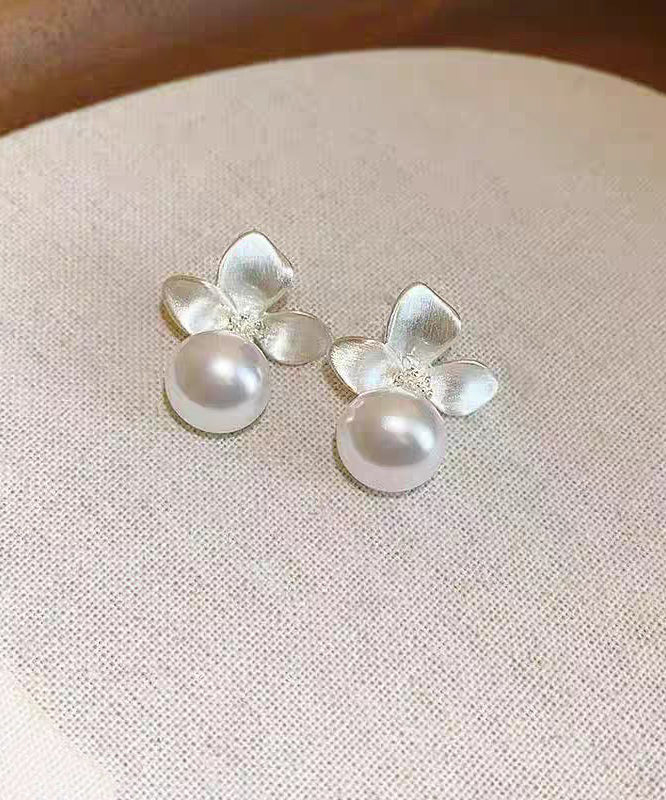 Fine Silk Copper Overgild Pearl Drop Earrings