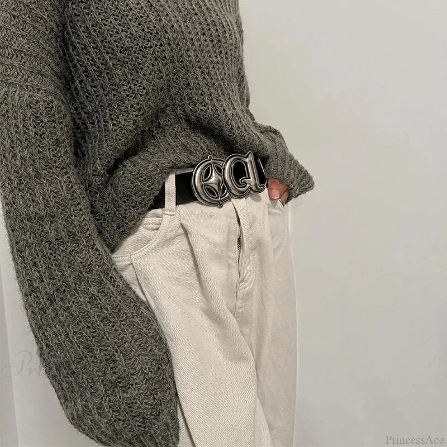Authentic Gothic Leather Clasp Belt