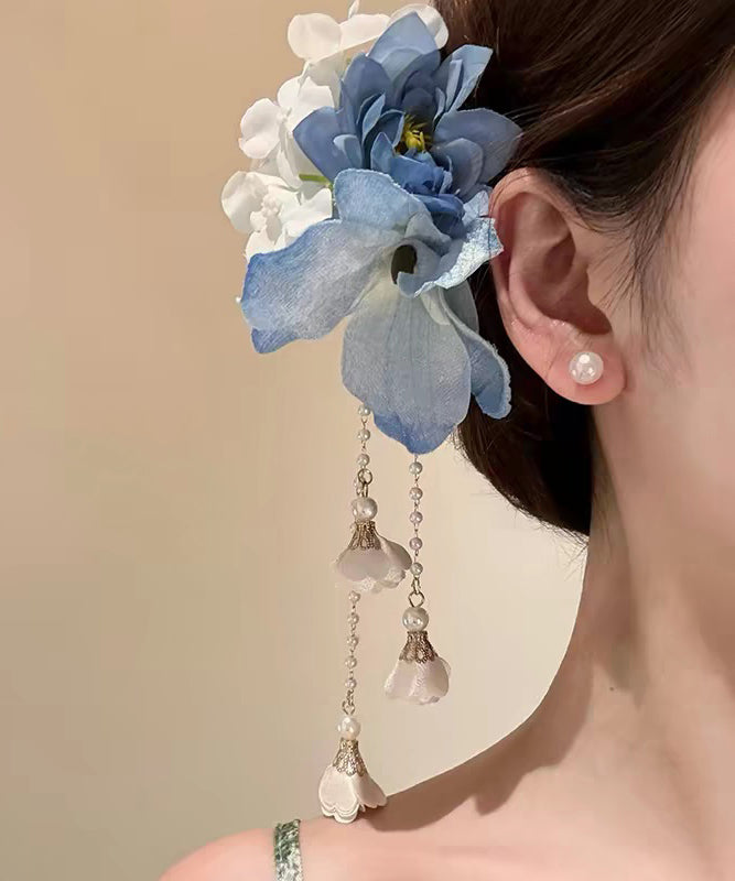 Retro Blue Acrylic Tassel Hairpin