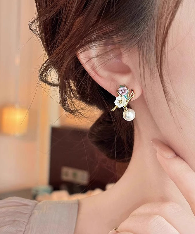 Unique Rainbow Copper Alloy Butterfly Drop Earrings