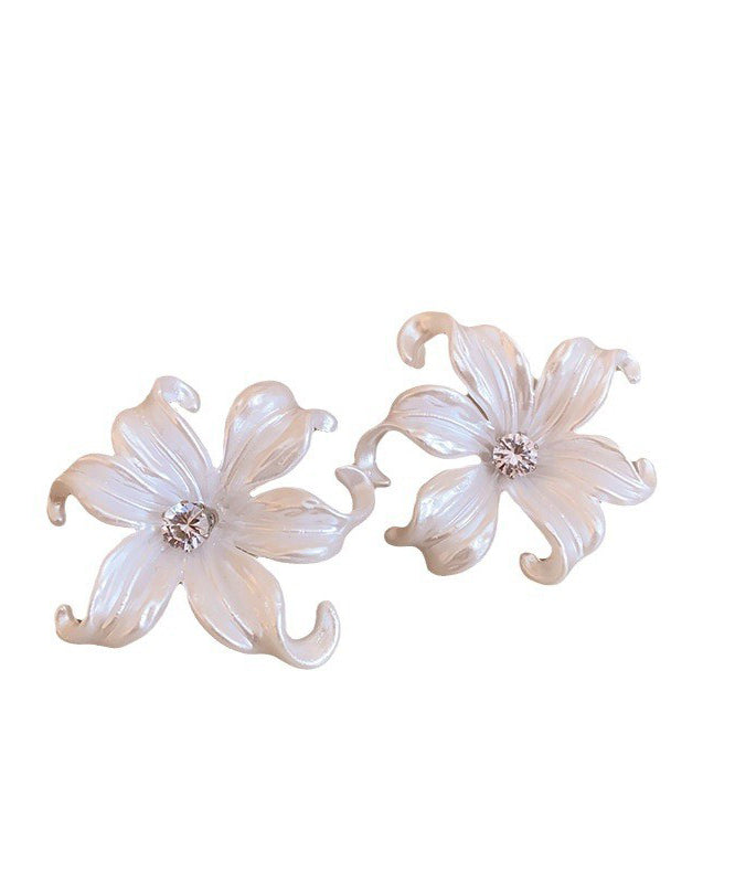 White Zircon Stud Earrings