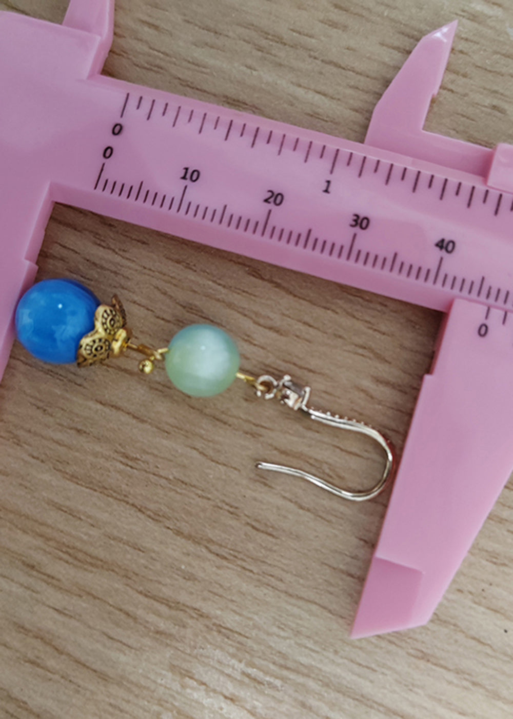 Blue Opal Zircon Drop Earrings