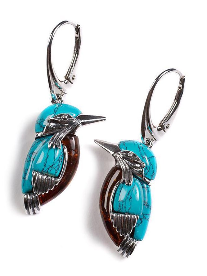 Bird Alloy Earrings
