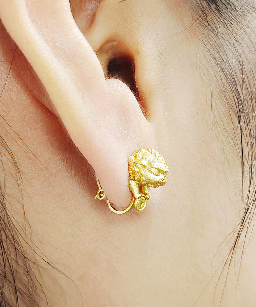 Boutique Handmade Pixiu Silver Ear Clip