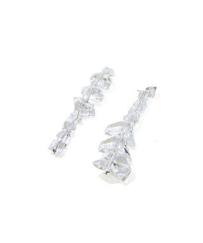 Korean Style Long Tassel Crystal Stud Earrings