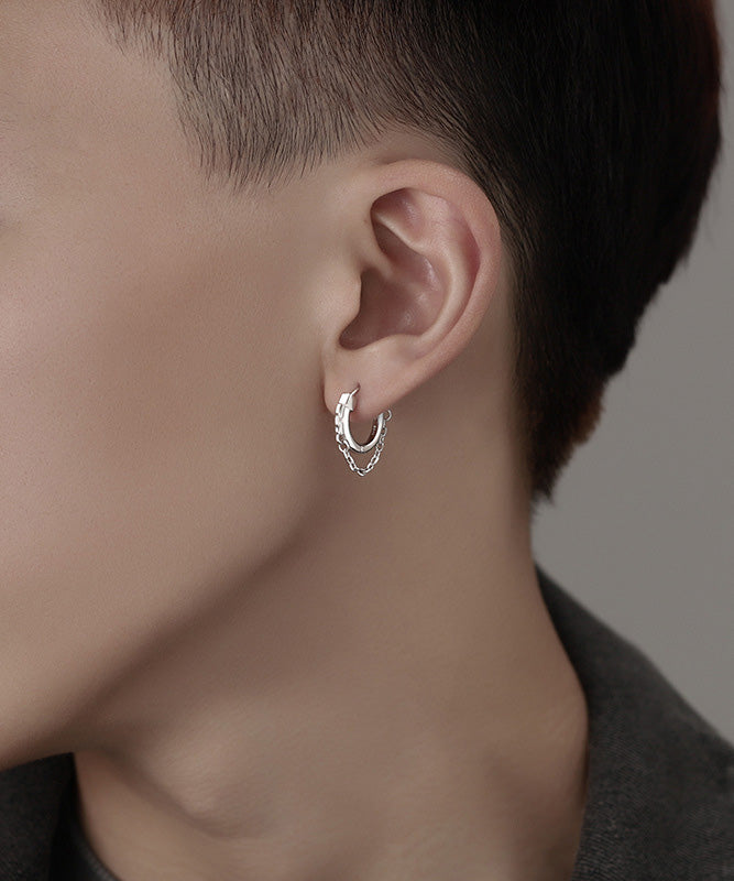 Silk Stainless Steel Hoop Earrings
