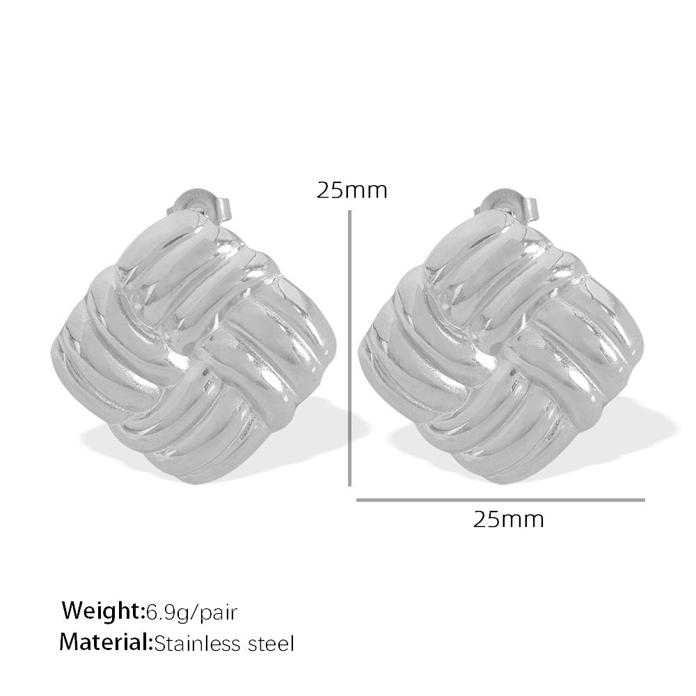 Chelsea Twist Square Earrings