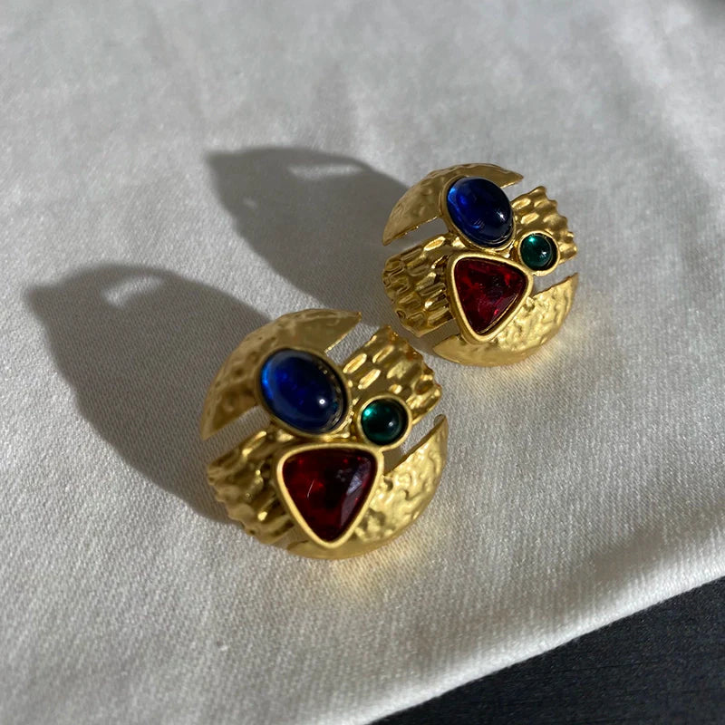 Yoselyn Geometric Stud Earrings