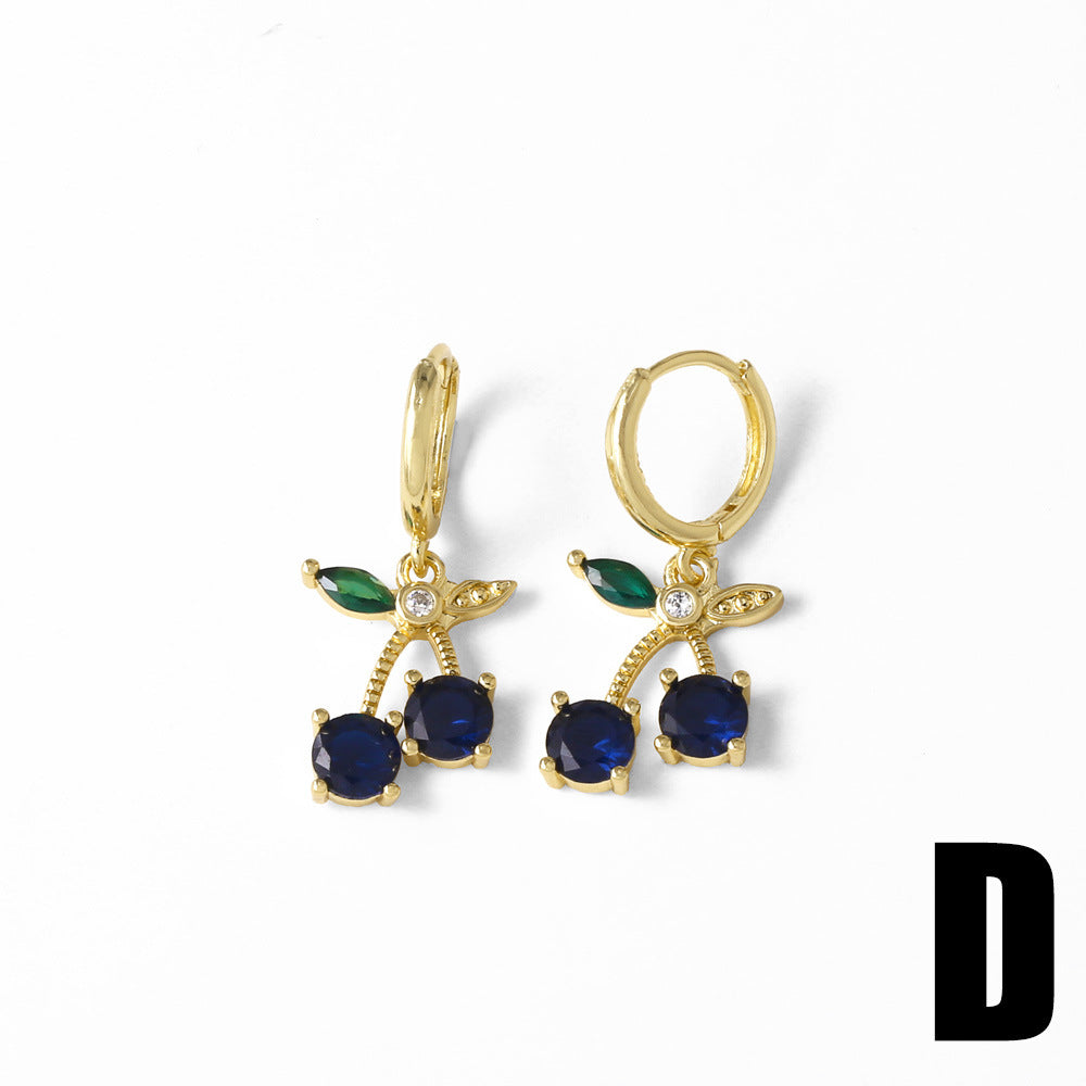Chimamanda Gold-plated Cherry Earrings