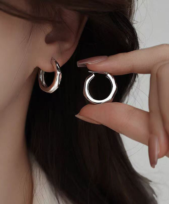 Original Design Silk Metal Hoop Earrings