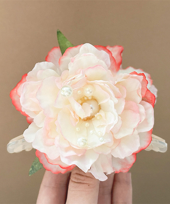 Gradient Color Alloy Pearl Peony Hairpin