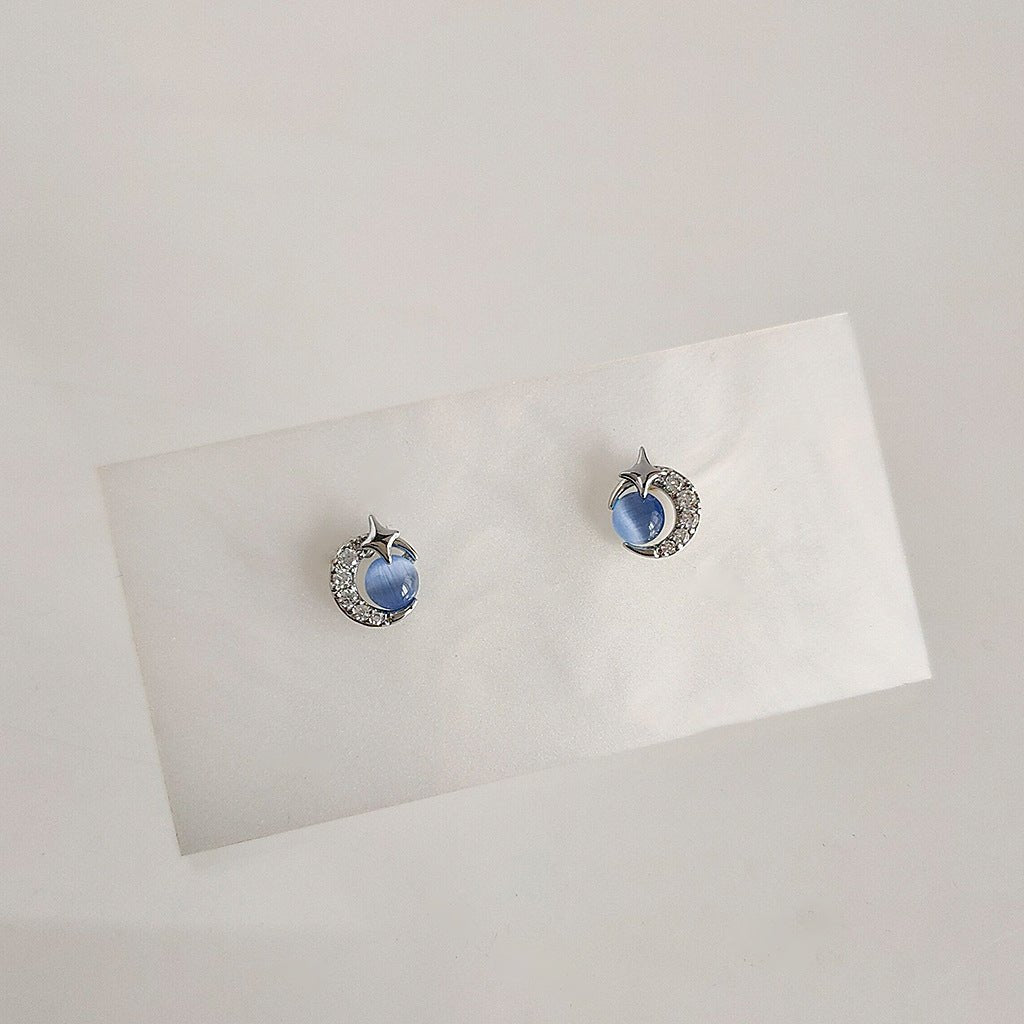 Blue Moonlight Stud Earrings