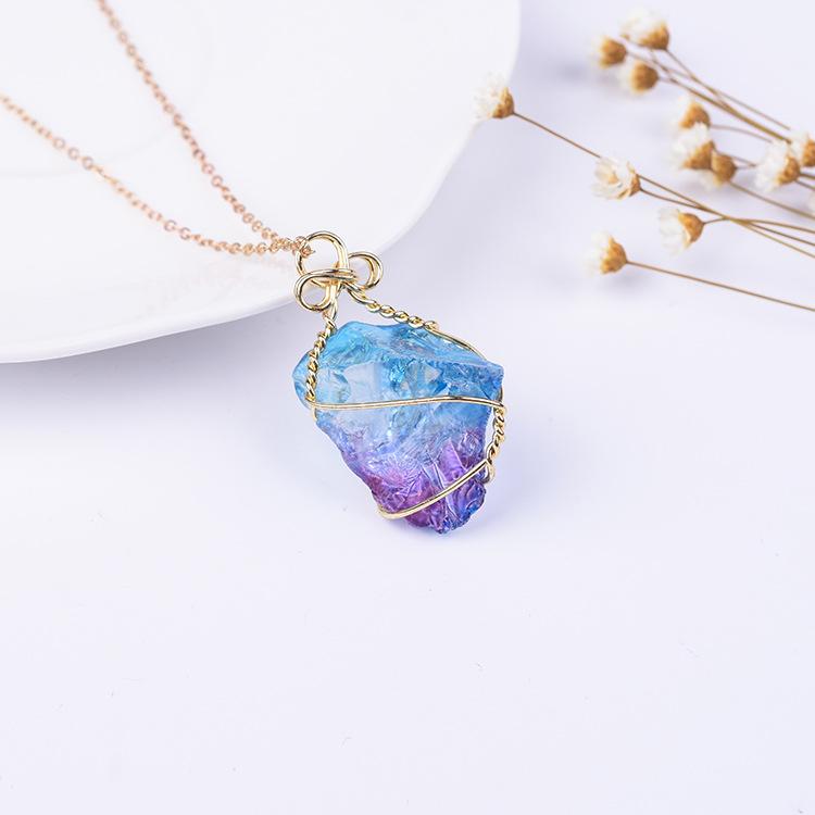Rainbow Crystal Stone Necklace