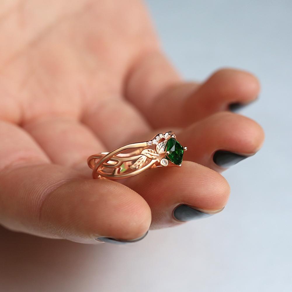 Green Forest Goddess Ring