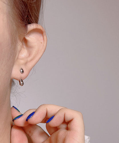 Sterling Silver Water Drop Stud Earrings