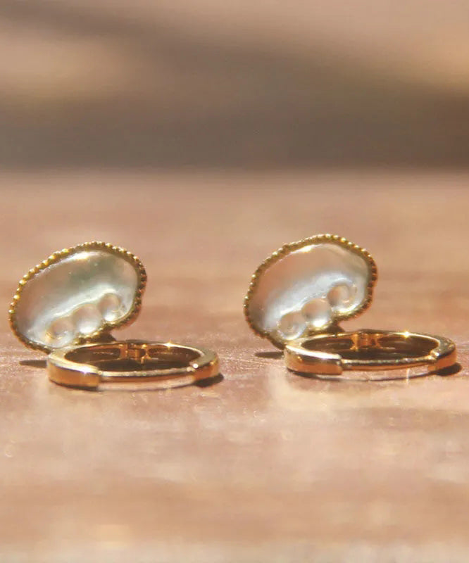Gold Sterling Silver Overgild Jade Drop Earrings