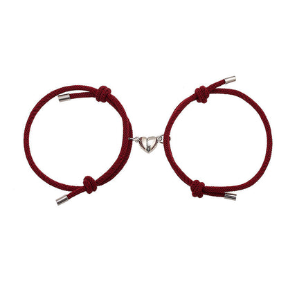 2pcs Love Magnetic Couple String Strength Bracelet