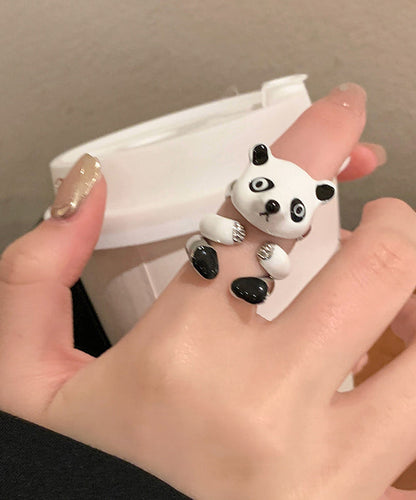 Original Design Copper Glaze Panda Rings