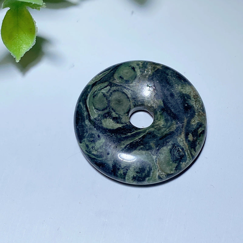 1.5 Inch Mixed Crystal Healing Donut Pendant Spiritual Jewelry
