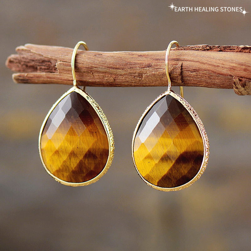 Good Fortune Tiger's Eye Earrings