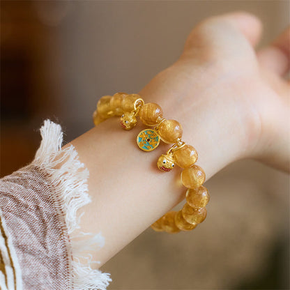 10mm Liuli Glass Fortune Bracelet for Good Luck Charm