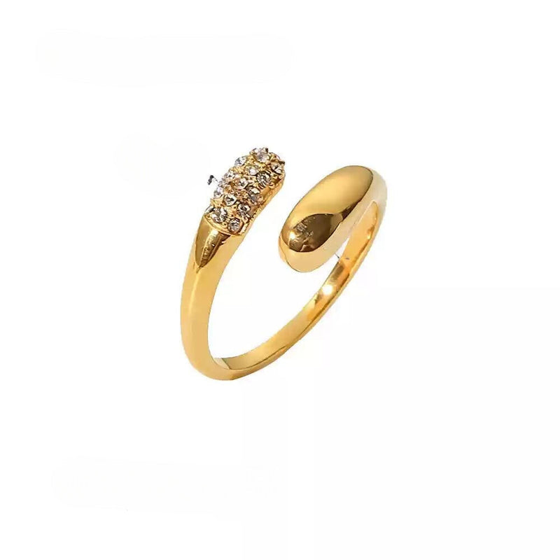 Remy Gold Pleated Geometric Ring