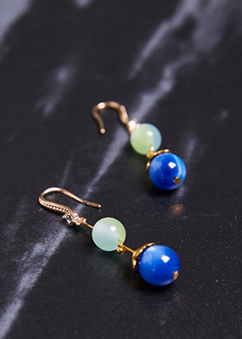 Blue Opal Zircon Drop Earrings