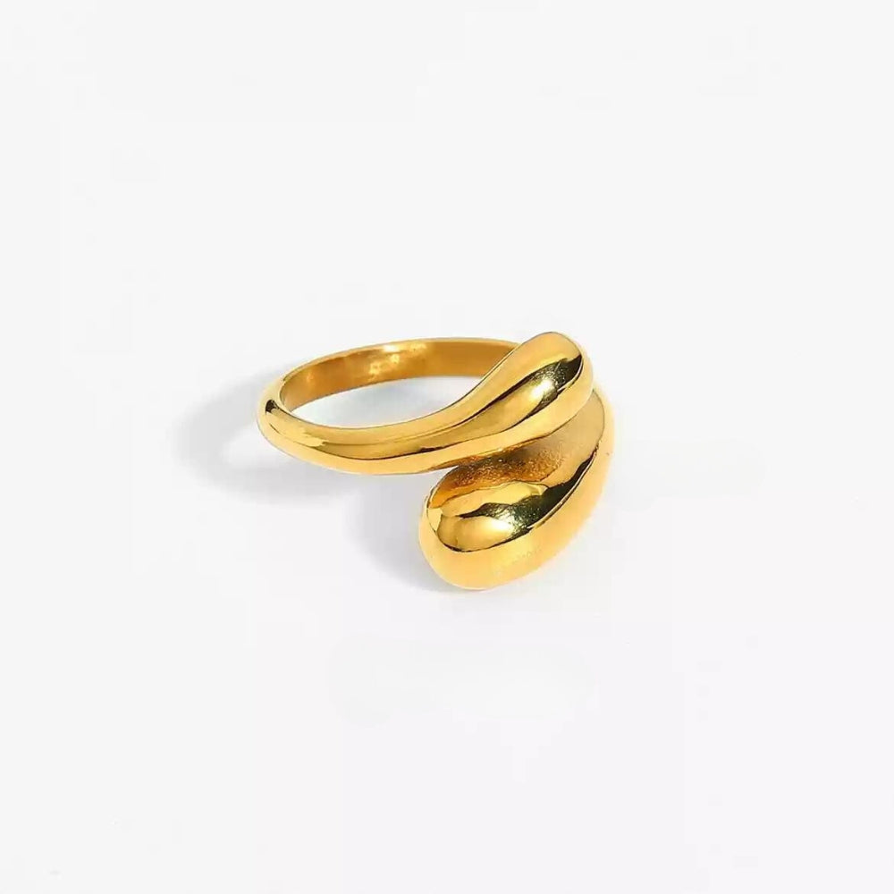 Remy Gold Pleated Geometric Ring