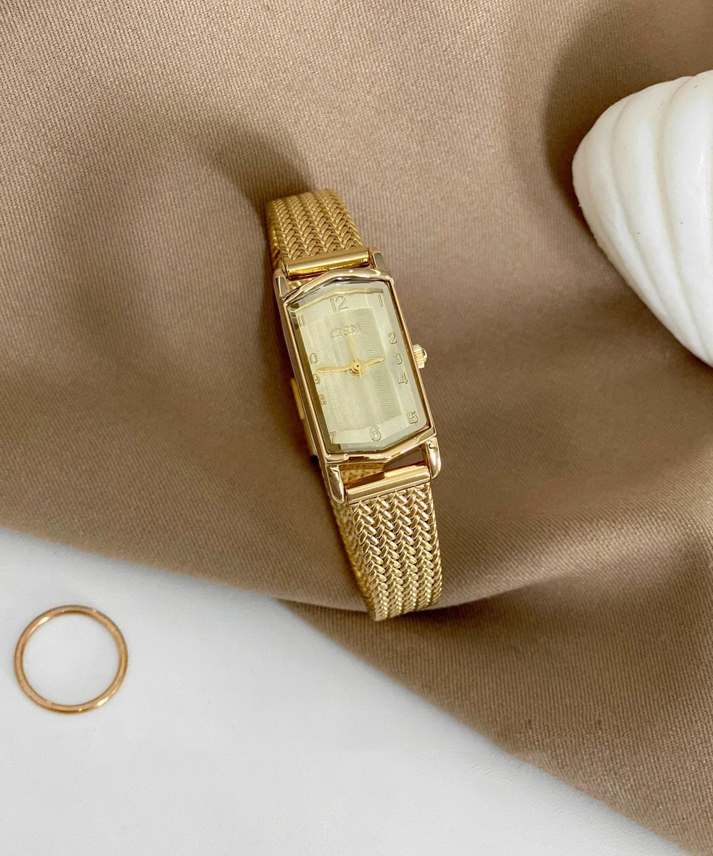 Gold Stainless Steel Waterproof Chain Watches