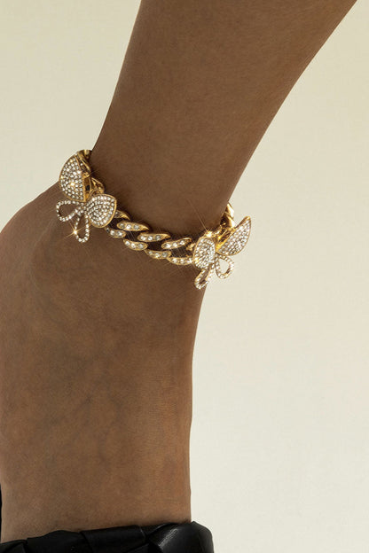 Daily Patchwork With Bow Anklet