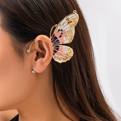Butterfly Patchwork Rhinestone Earrings
