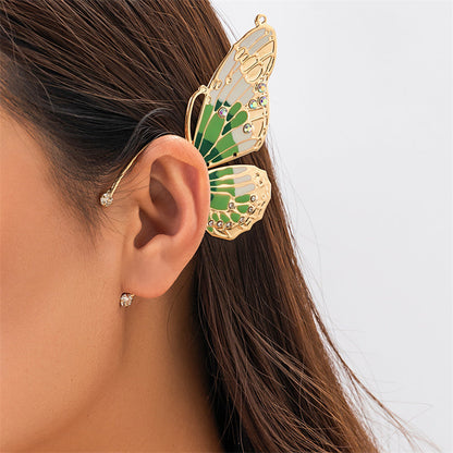 Butterfly Patchwork Rhinestone Earrings