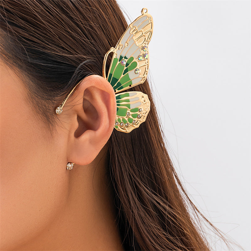 Butterfly Patchwork Rhinestone Earrings