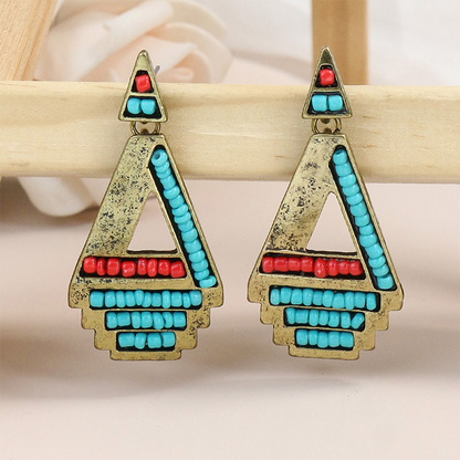 Geometric Patchwork Earrings