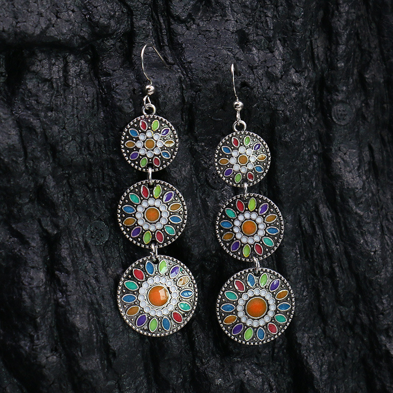 Geometric Patchwork Earrings