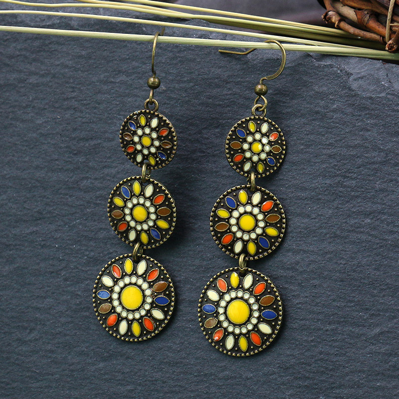Geometric Patchwork Earrings