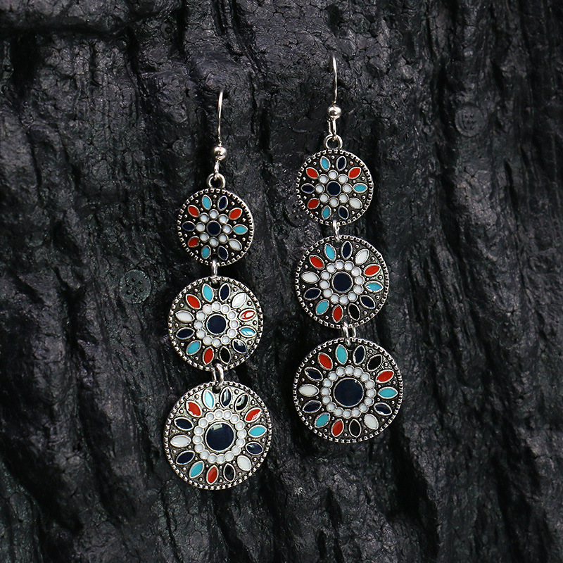 Geometric Patchwork Earrings