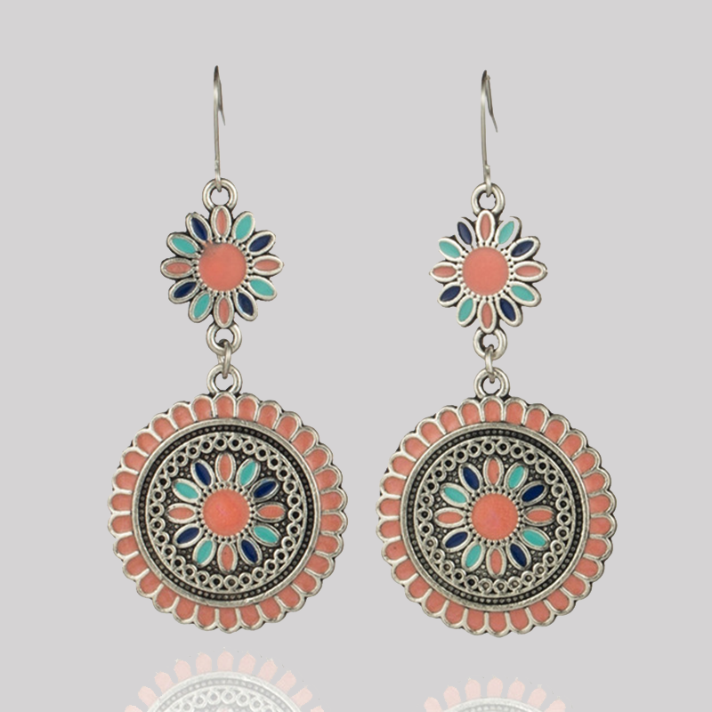 Geometric Patchwork Earrings