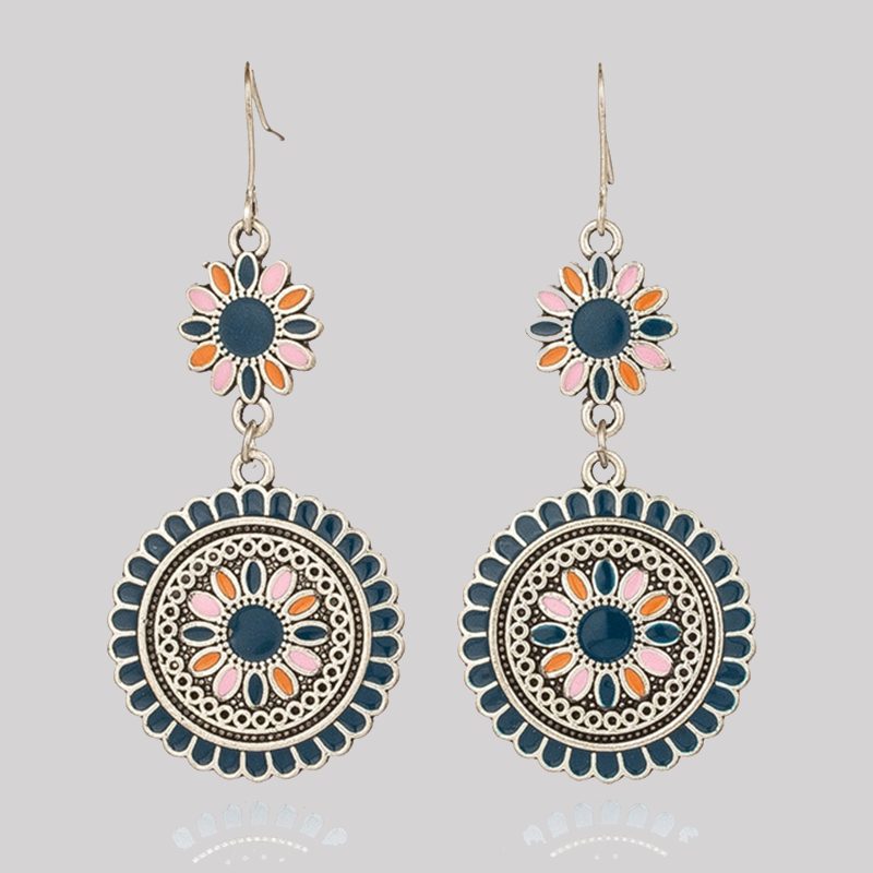 Geometric Patchwork Earrings