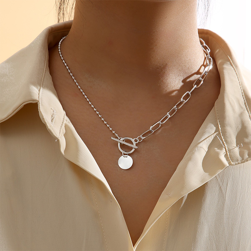 Simplicity Geometric Patchwork Necklace Gj0065