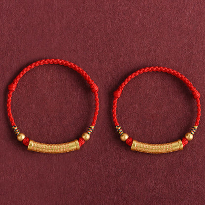 Heart Sutra Red String Bracelet for Protection & Strength