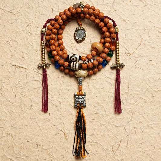 108 Beads Bodhi Seed Mala Bracelet Necklace for Wisdom & Peace