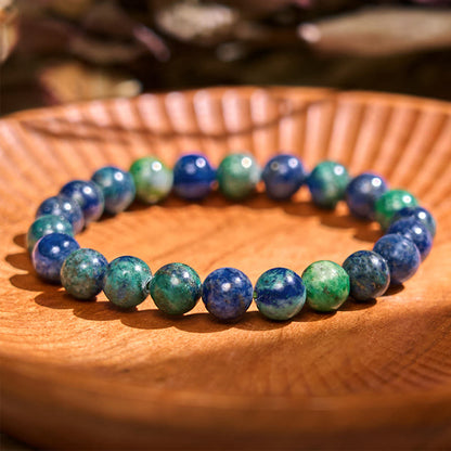 Buddha Stone Various Crystals Malachite Lazurite Lapis Lazuli Hemimorphite Calmness Bracelet