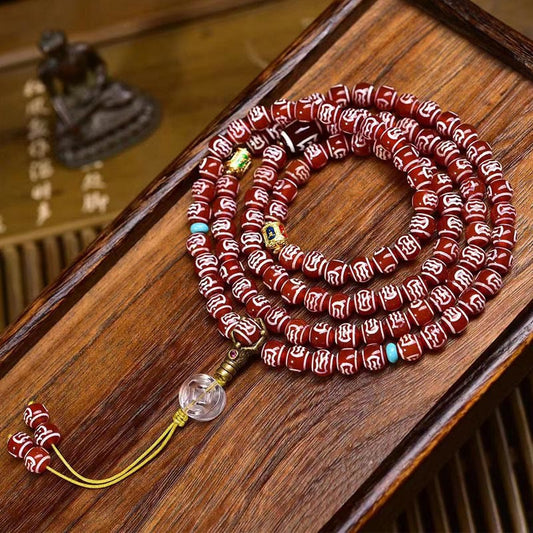 8mm Red Agate Mala Beads for Self-acceptance & Calm