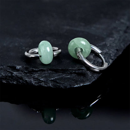 Titanium Steel Spiritual Earrings for Strength and Balance