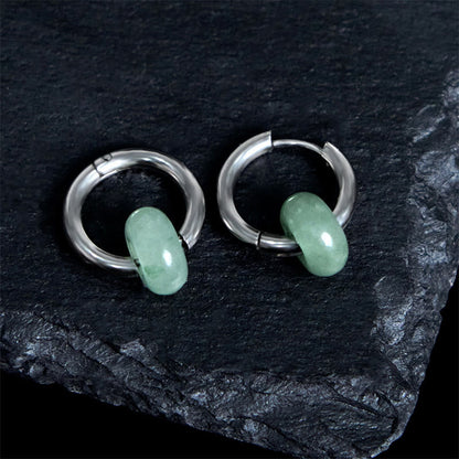 Titanium Steel Spiritual Earrings for Strength and Balance